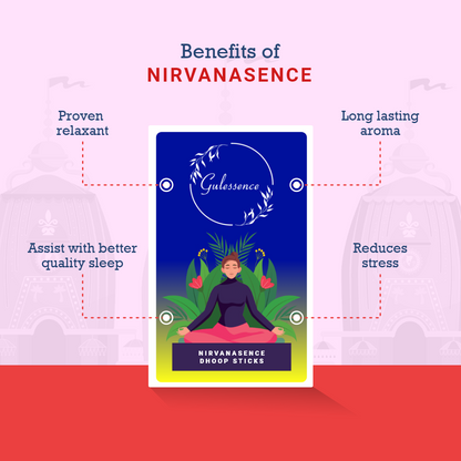 Nirvanasence  Bamboo less Dhoop Sticks | Made from Temple flowers |Gulessence - Gulessence