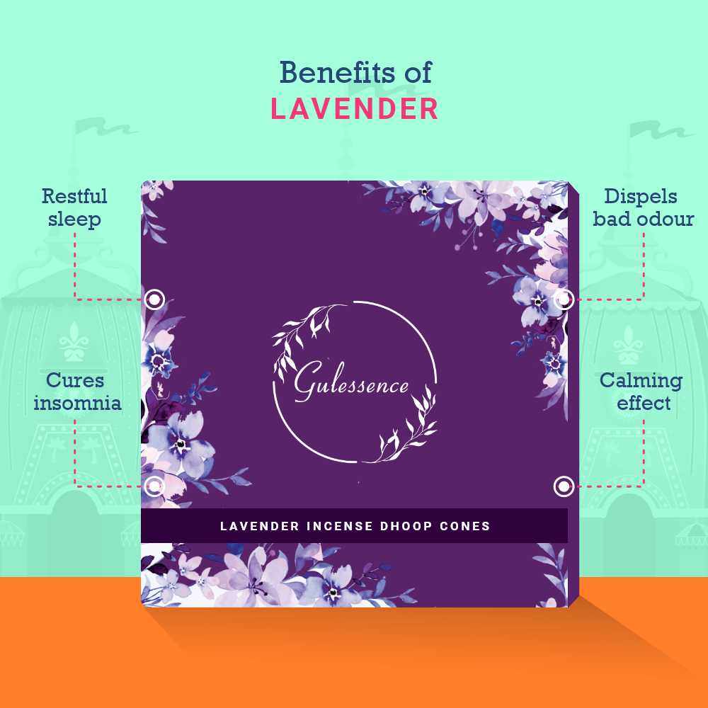 Jasmine  & Lavender Dhoop cones - Made from Temple Flower | Combo Boxes | Gulessence - Gulessence