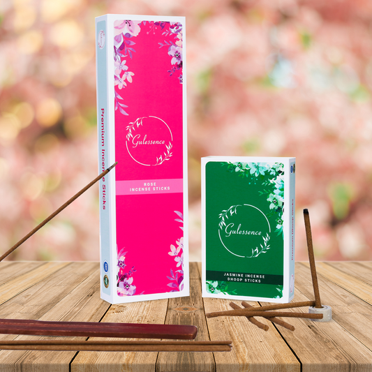 Rose Incense sticks & Jasmine Dhoop Sticks | Combo Boxes | Gulessence - Gulessence