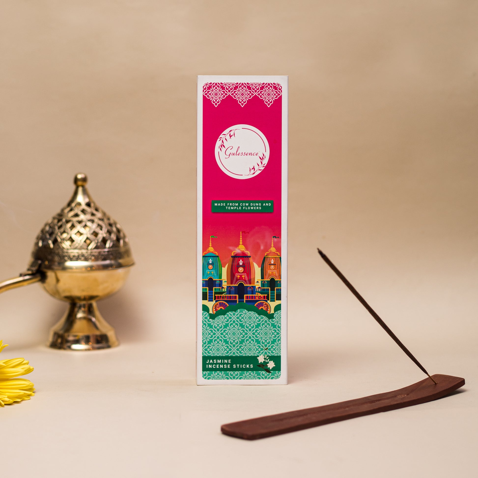 Jasmine Incense Sticks | Made from Cow dung & Temple Flower | Gulessence - Gulessence