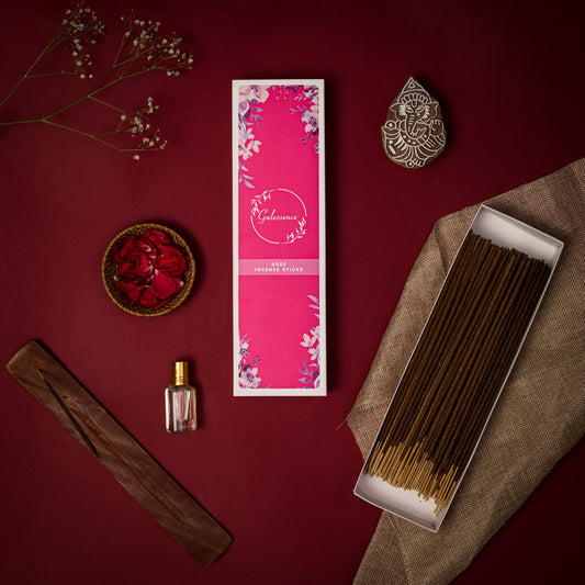 Rose Incense Sticks | Made from Temple Flower | Gulessence - Gulessence