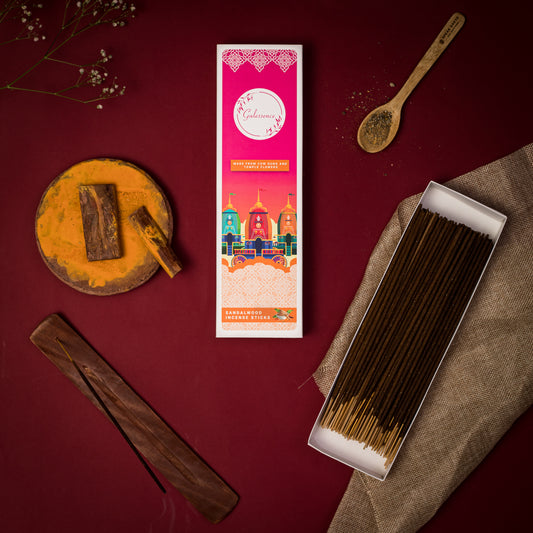 Sandalwood Incense Sticks |  Made from Cow dung & Temple Flower | Gulessence - Gulessence