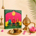 Gulessence Organic Jasmine Havan Cup burning in a traditional brass dhooni for pooja and home purification