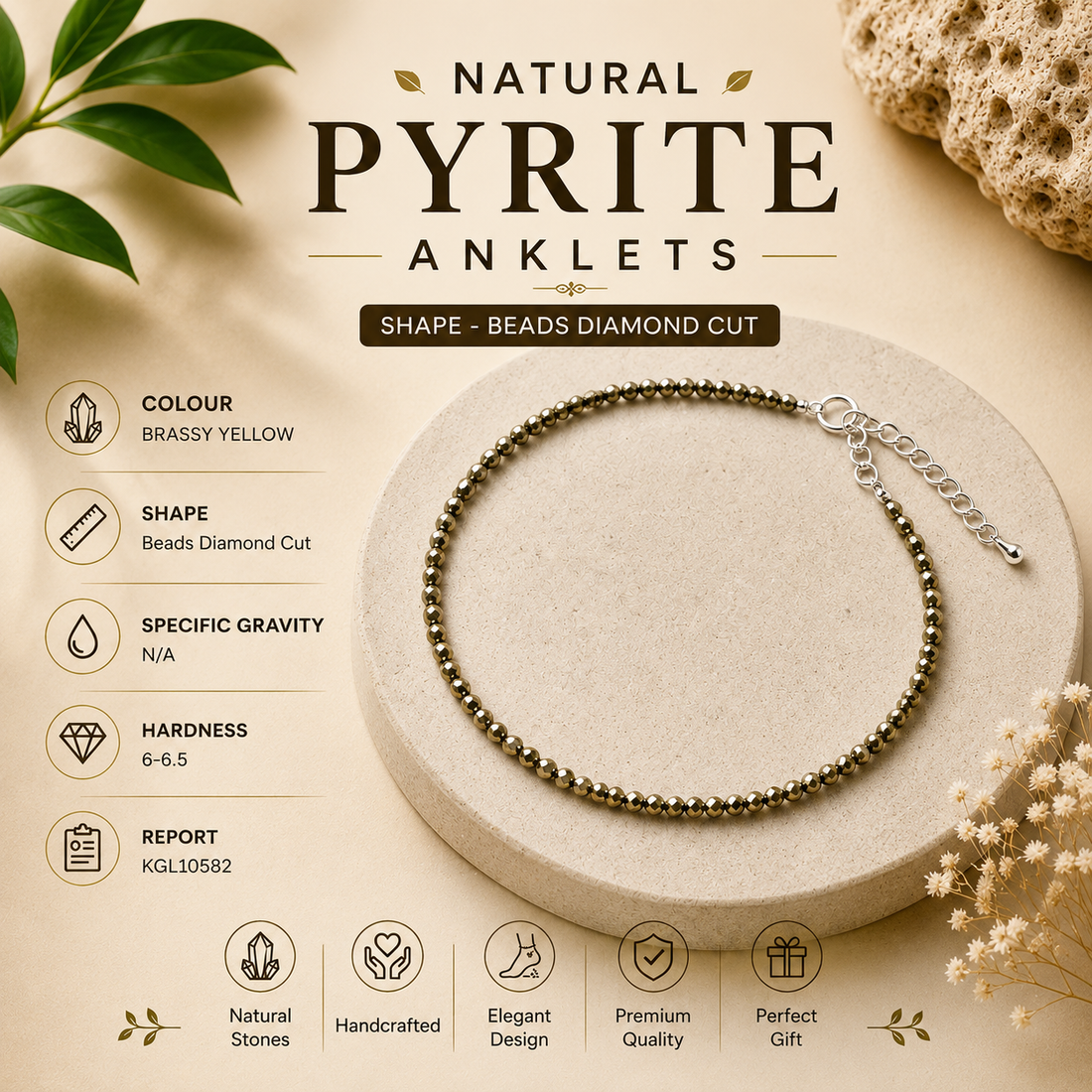  Gulessence Premium Rakhi Gift Box For Sister – With Pyrite Anklet