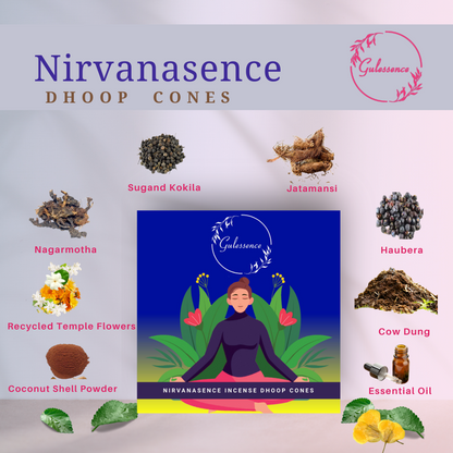 Ingredients of Nirvanasence Dhoop Cones