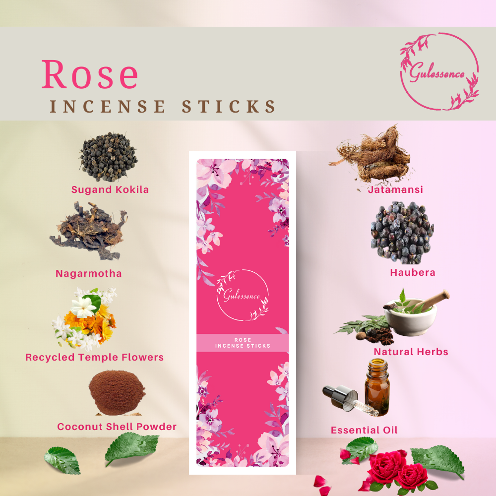 Ingredients of Rose Incense Sticks