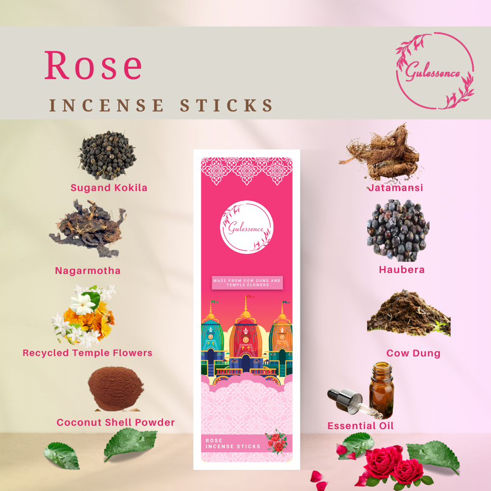 Ingredients of Rose Incense Sticks