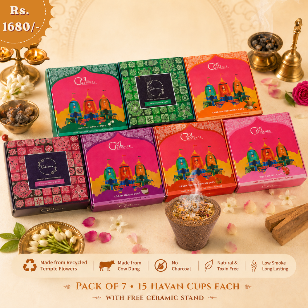 Pack of 7-Organic Havan Cups Combo-gulessence