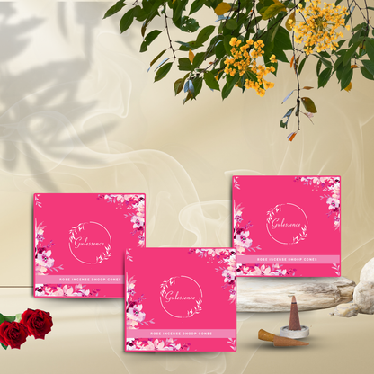 Rose Dhoop Cones | Made from Temple Flower | Gulessence - Gulessence