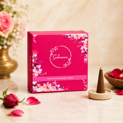 Rose Dhoop Cones Made from Temple Flower | Gulessence