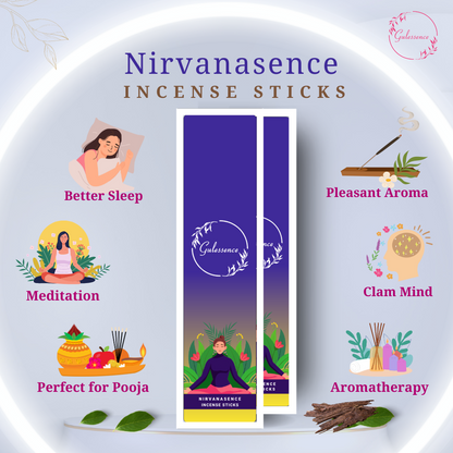 Nirvanasence Incense Sticks | Made from Temple Flower | Gulessence - Gulessence