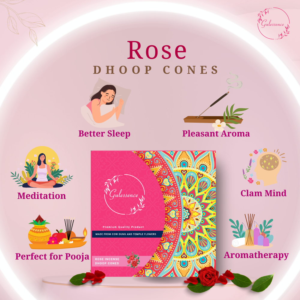 Uses of Rose Dhoop Cones 