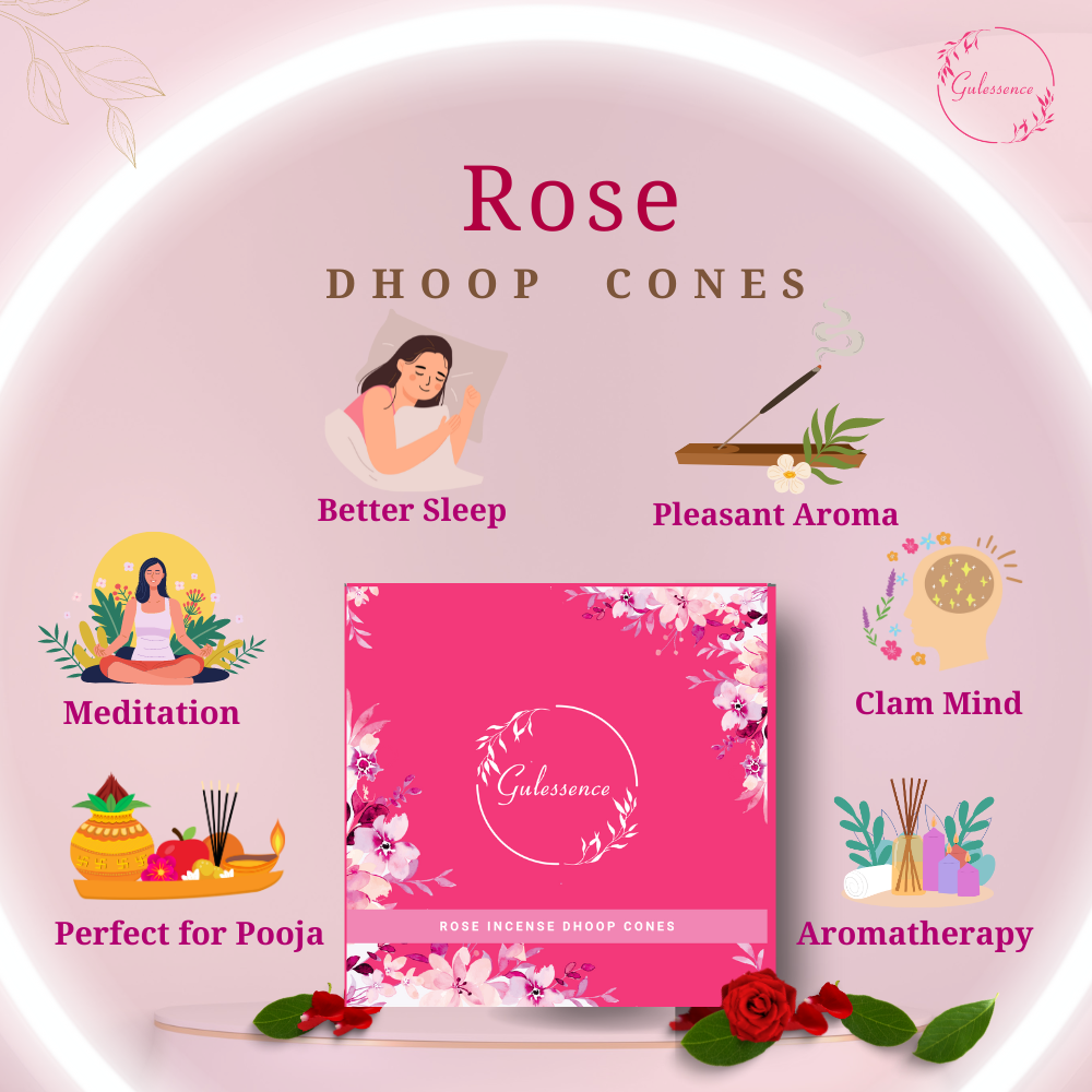 Uses of Rose Dhoop Cones 