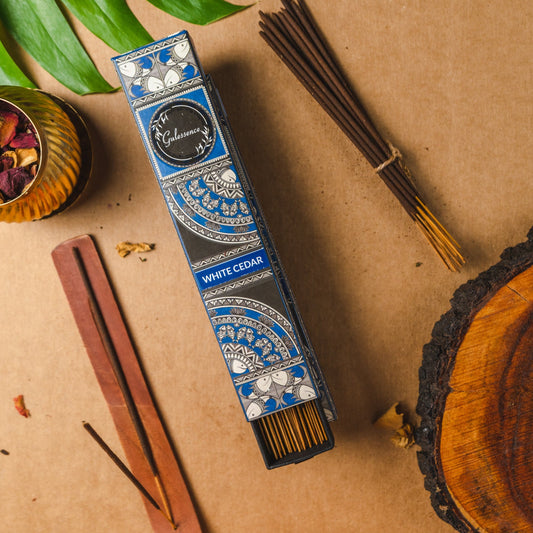 White Cedar Incense Sticks | Aroma Desi | Gulessence - Gulessence