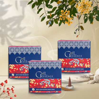 White Cedar Dhoop Cones | Made from Temple Flower | Gulessence - Gulessence