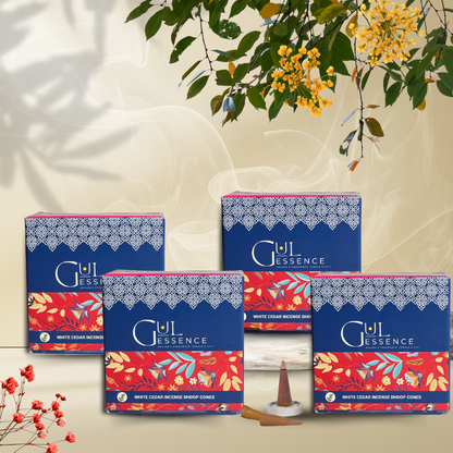 White Cedar Dhoop Cones | Made from Temple Flower | Gulessence - Gulessence