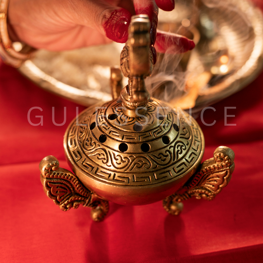 Premium Brass Dhooni | Dhooni | Gulessence - Gulessence