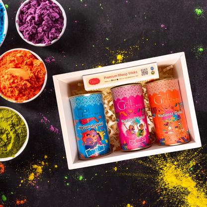Natural Organic Holi Colours | Gulessence Holi Gift Box -2 - Gulessence