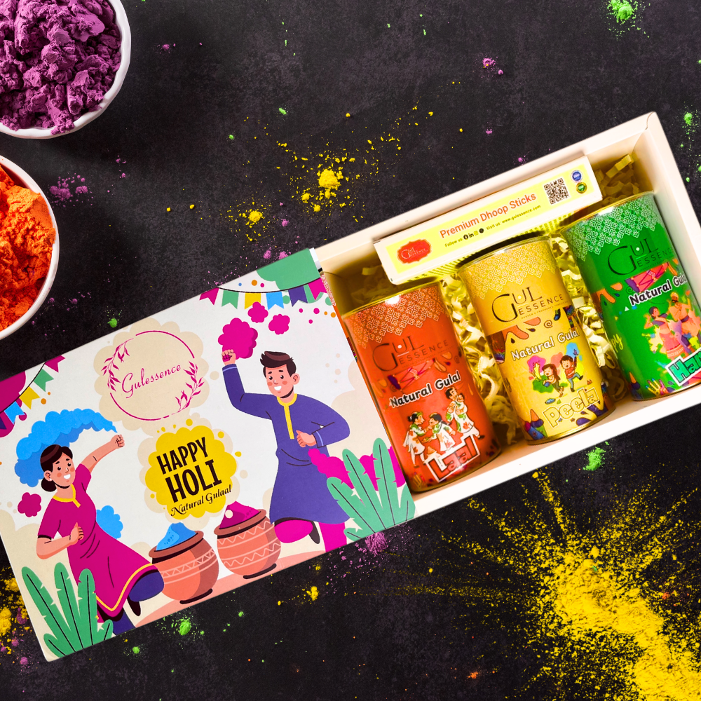 Natural Organic Holi Colours | Gulessence Holi Gift Box - Gulessence