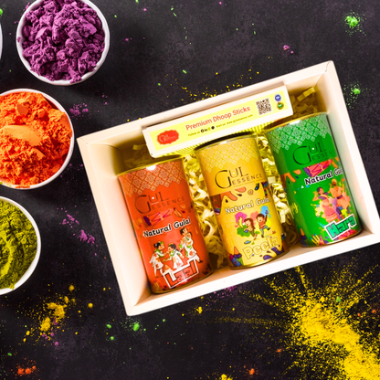 Natural Organic Holi Colours | Gulessence Holi Gift Box - Gulessence