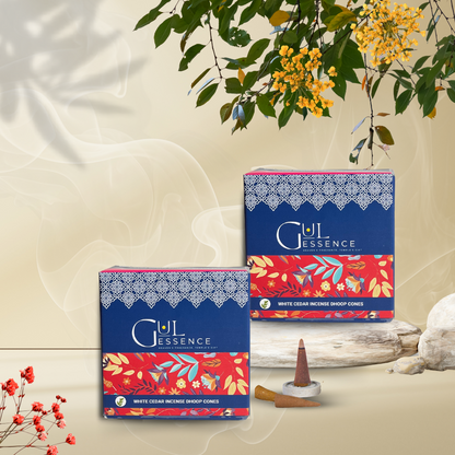 White Cedar Dhoop Cones | Made from Temple Flower | Gulessence